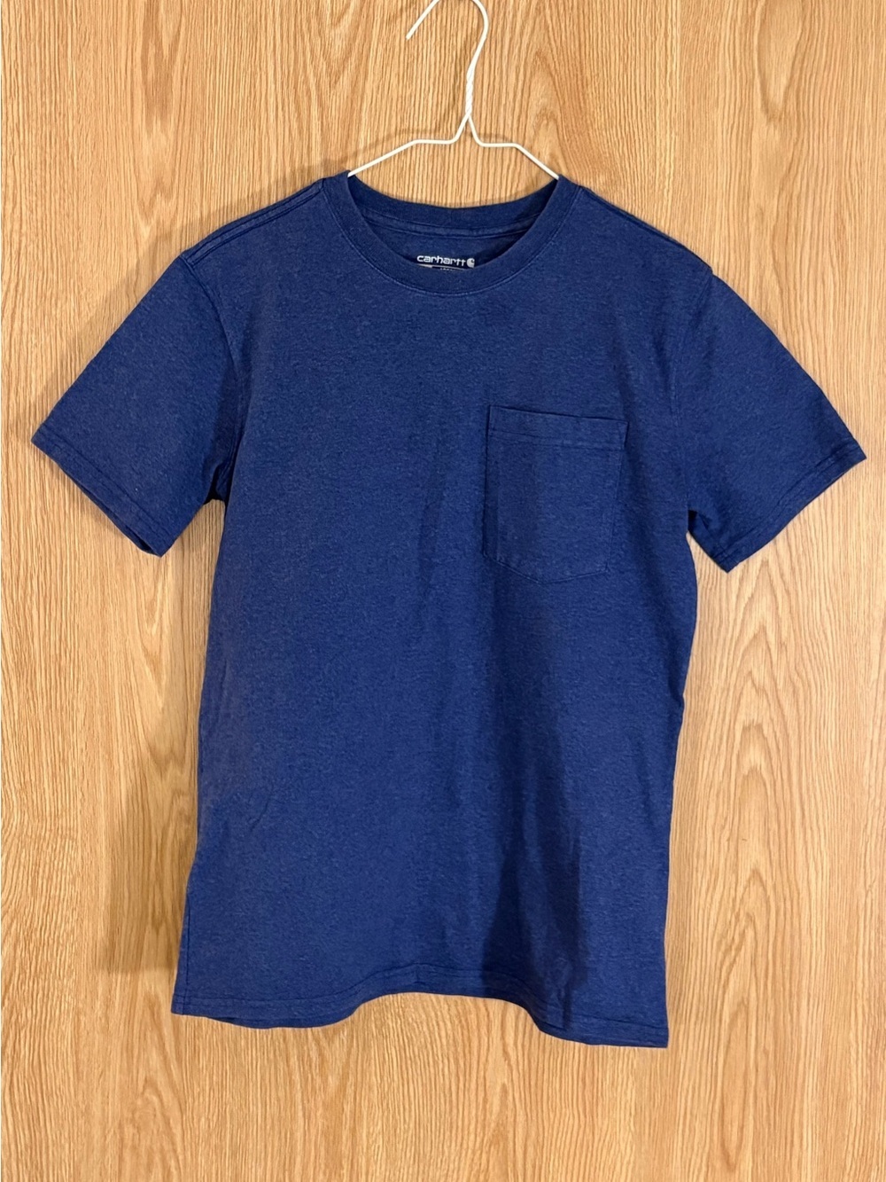 Carhartt Blue Crewneck Loose Fit Pocket Tee